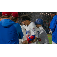 Tulsa Drillers' Diego Cartaya celebrates win