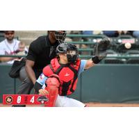 Hickory Crawdads catcher Cody Freeman