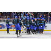 Wichita Thunder gather following a victory