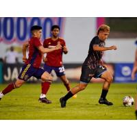 Las Vegas Lights FC's Andres Jimenez in action