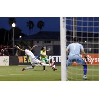 Phoenix Rising FC and the Tampa Bay Rowdies in action