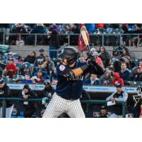 Somerset Patriots' Austin Wells at bat