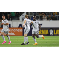 San Jose Earthquakes' Tommy Thompson and Ousseni Bouda on game night