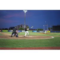 Pensacola Blue Wahoos' Troy Johnston at bat