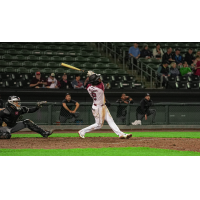 Kansas City Monarchs' Olivier Basabe at bat