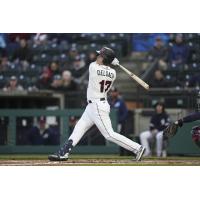 Tacoma Rainier'' Zach DeLoach at bat