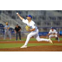 Biloxi Shuckers' James Meeker on the mound