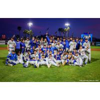 Rancho Cucamonga Quakes celebrate win