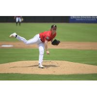 Fayetteville Woodpeckers' Nolan DeVos on the mound