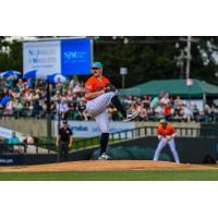 Carlos Rodon pitching for the Somerset Patriots