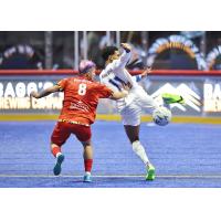 Baltimore Blast midfielder Jesus Pacheco (left) vs. Utica City