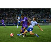 Halifax Wanderers midfielder Lorenzo Callegari (right)