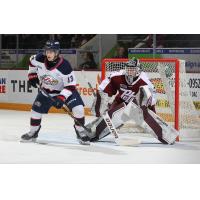 Peterborough Petes goaltender Zach Bowen vs. the Saginaw Spirit